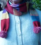 Long striped skinny scarf - Image 2