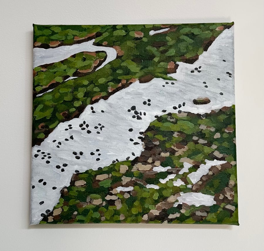 RSPB Frampton Marsh Aerial Original Painting on Canvas