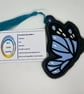 Butterfly Embroidered Bookmark, Side - Image 1