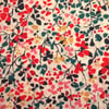 Liberty Fabric 10" Square : NINA Red Blue Cream Floral