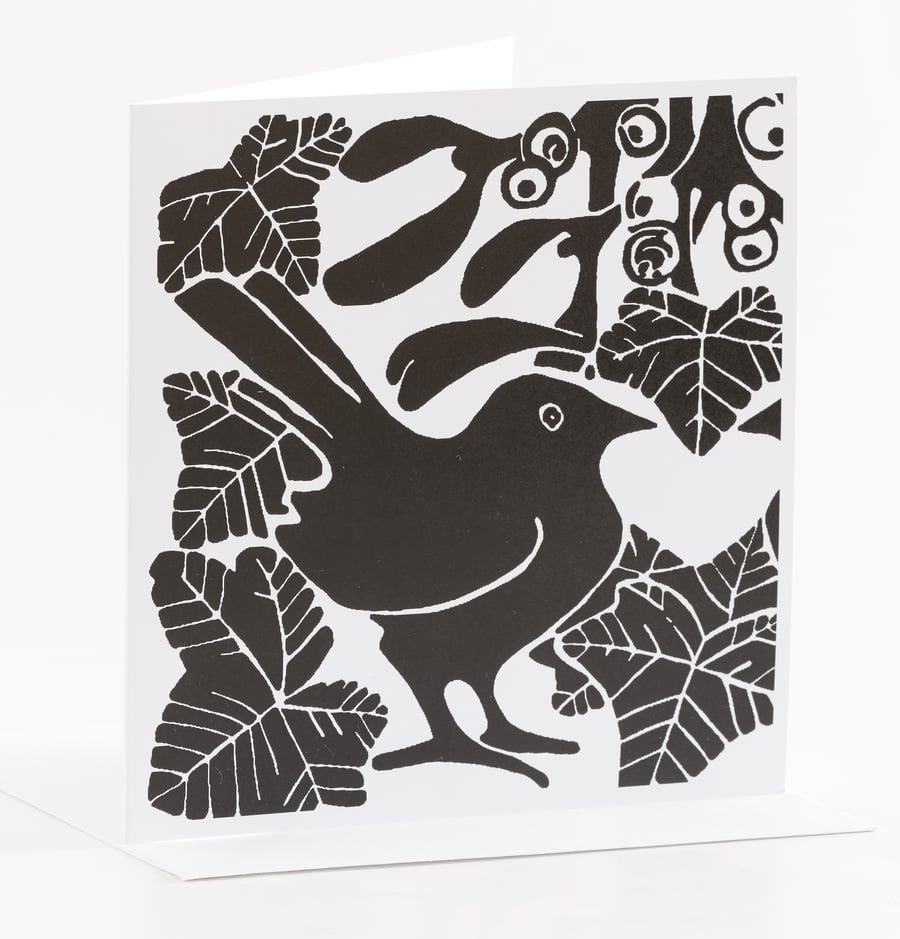 Blackbird Mistletoe & Ivy Cards Pk of 5