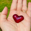 Fused glass hearts 