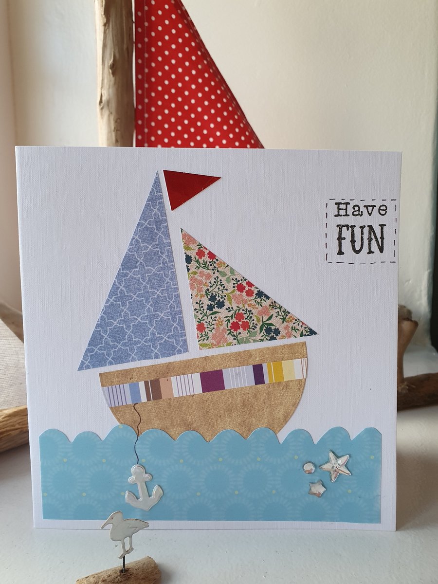 Sailboat Birthday Card - Folksy