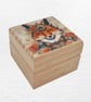 Fox: Decorated Wooden Ring Trinket Box 7cm & Hanging Heart - Image 3
