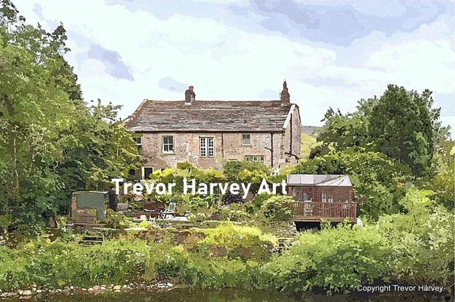 Fine Art Print  A4  'The House By The Stream'