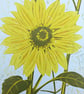 Sunflower - linoprint - Image 3