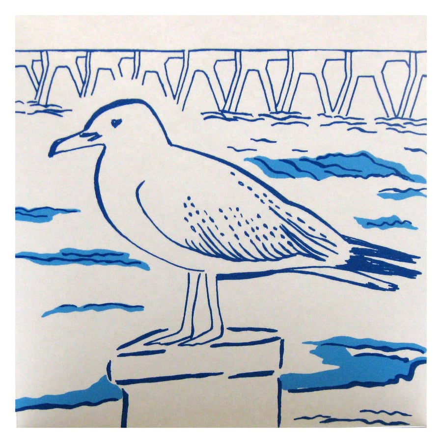 Walberswick Seagull Card