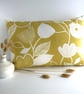 SALE - Scandi Flowers Cushion in Mustard and White - Image 1