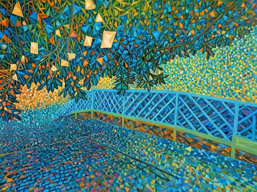 A4 Print Bridge in Water Gardens Norfolk 