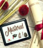 Handmade Fused Glass Mastered It Hanging Picture  - Graduation Gift - Image 2
