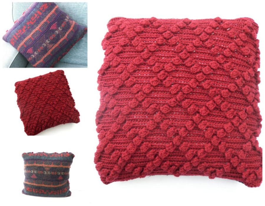 Red Chunky Cushion cover 