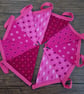 Berry Pink Fabric Bunting