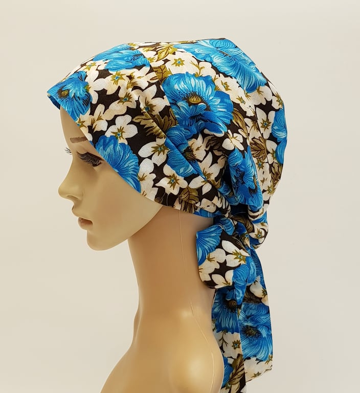 Chemo head wear, alopecia, hair loss, nurse hair covering, full head covering