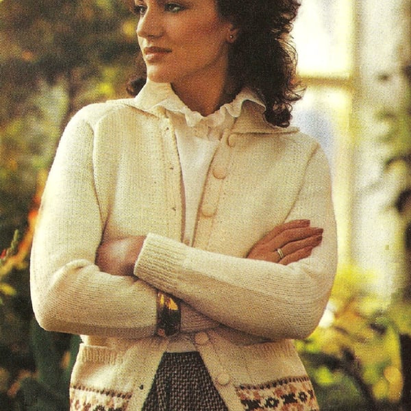 VINTAGE KNITTING PATTERN Ladies Jacket