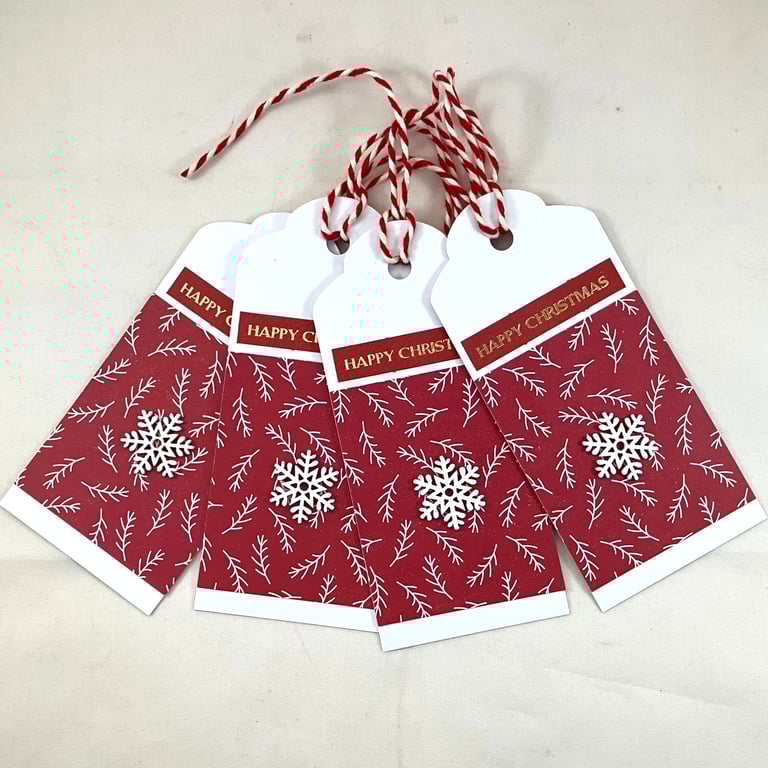 Pack of 4 Christmas gift tags