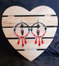 Large Spooky Blood Drip Earrings With Skulls - Image 2