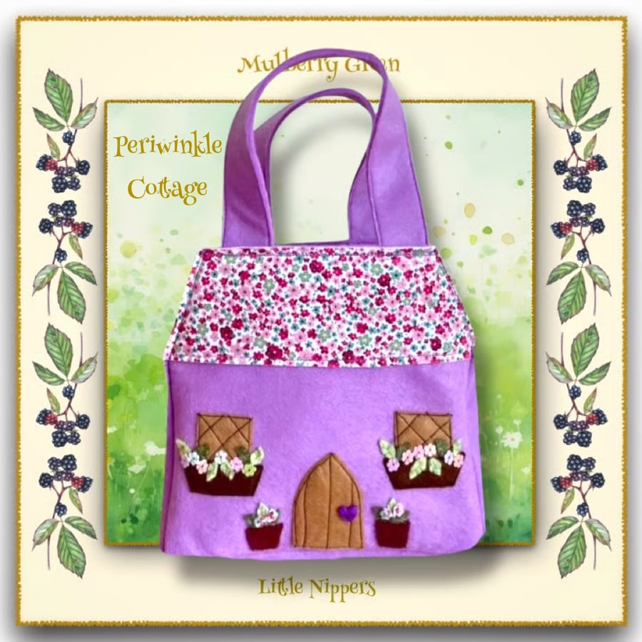 Periwinkle Cottage - A Little Nipper Mouse House in a Bag