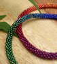 Rainbow necklace, ombré beaded rainbow jewellery, kumihimo beaded rainbow - Image 3