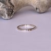 Silver Ring with Gold Heart and Hidden message (love you always)