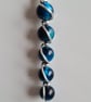 Handmade 925 Silver & Turquoise Blue Tiger Eye Pendant Necklace with Chain Gift  - Image 2