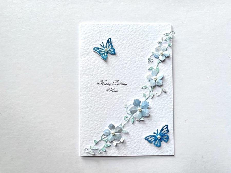 Luxury Handmade Personalised Birthday Card with Envelope for mum, wife, daughter