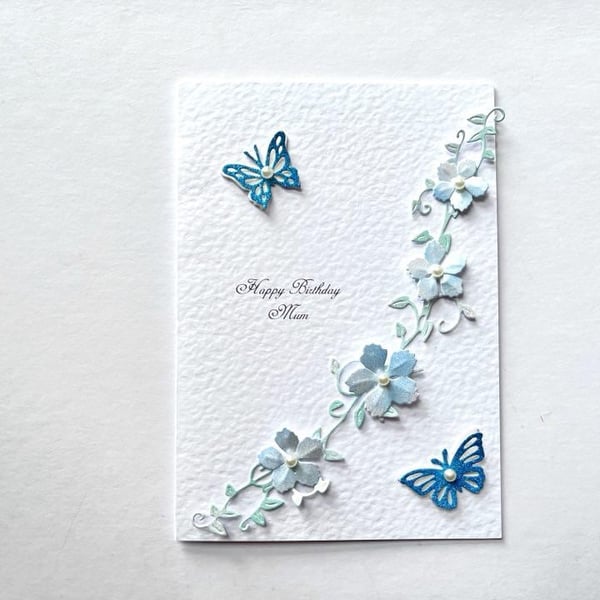 Luxury Handmade Personalised Birthday Card with Envelope for mum, wife, daughter