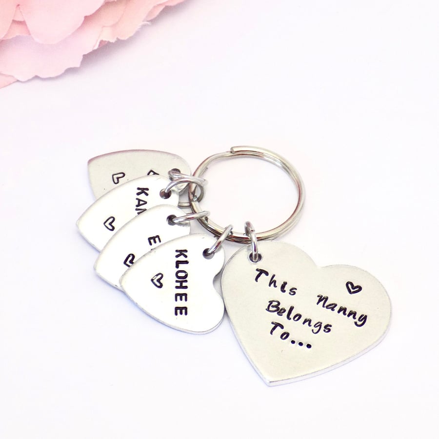 This Nanny Belongs To Keyring – Personalised Nanny Gift, Keychain for Grandma