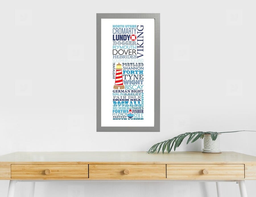 A Typographic Illustration of the Shipping Forecast