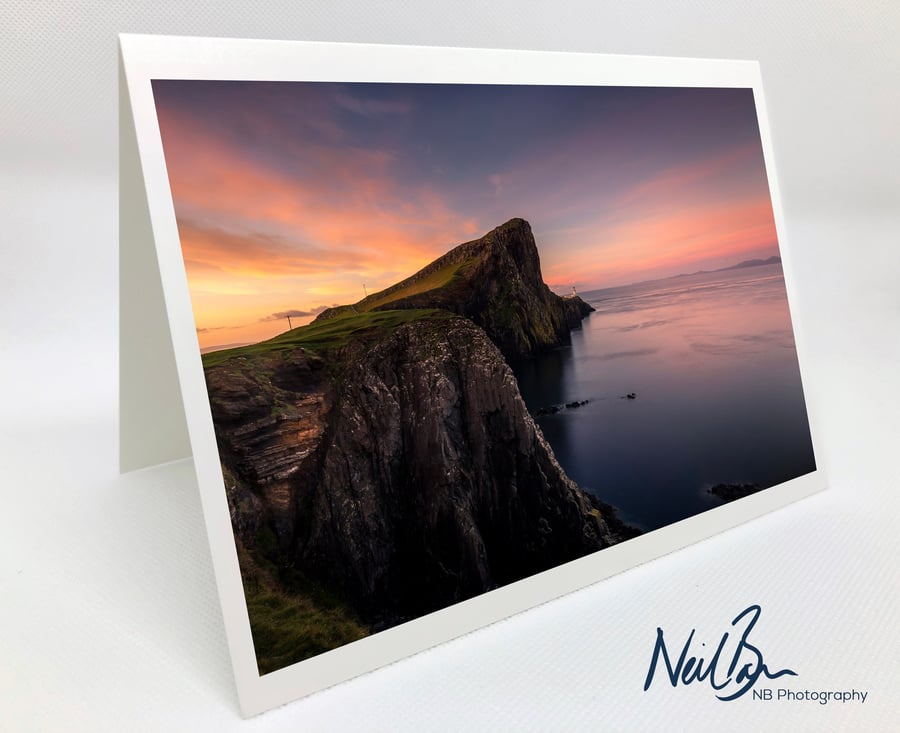 Neist Point Lighthouse Isle of Skye - Scotland Greeting Card by Neil Barr