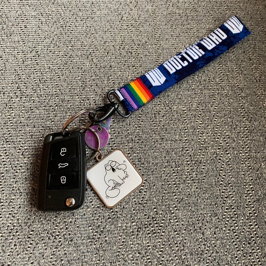 Custom wrist strap or keychain - Fabric of your choice!