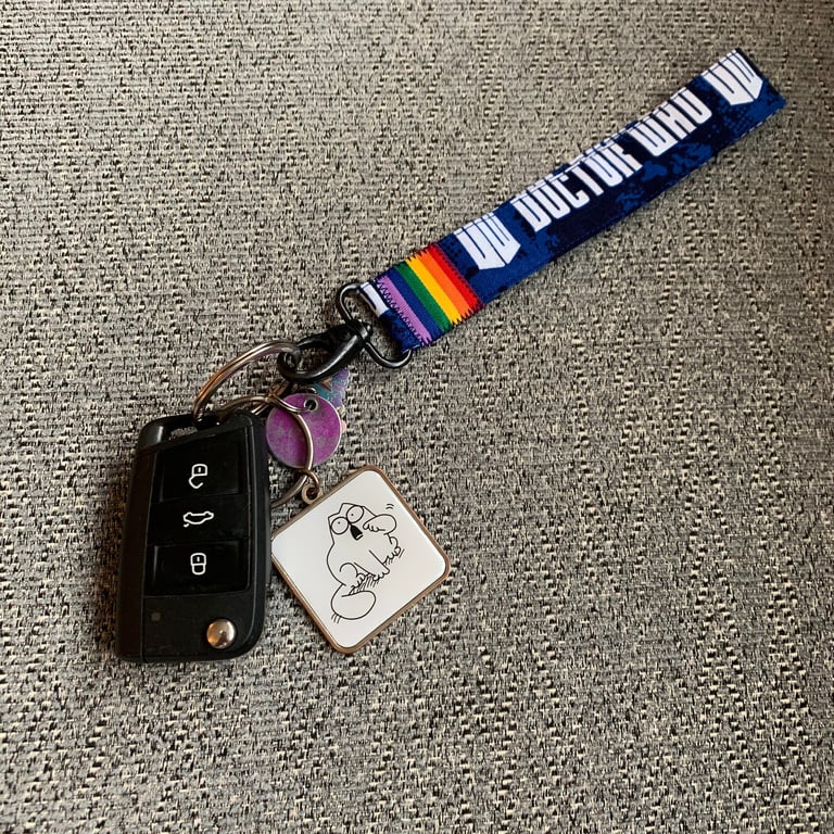 Custom wrist strap or keychain - Fabric of your choice!