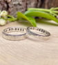 Handmade Personalised Silver Luna Wedding Rings - Image 5