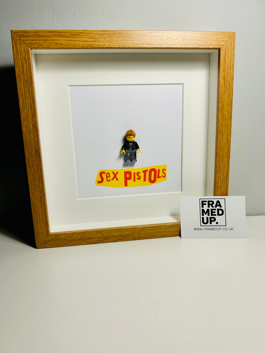 THE SEX PISTOLS - Framed custom Lego minifigure - Johnny Rotten