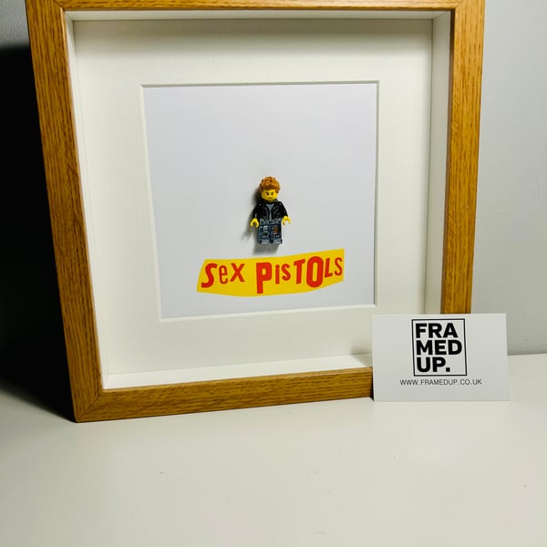 THE SEX PISTOLS Framed Custom Lego Minifigure Folksy