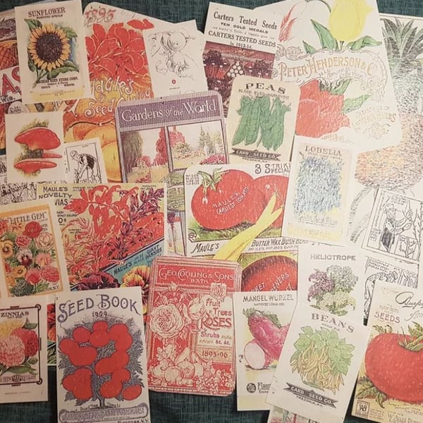 Vintage Garden Ephemera Paper Pack, Scrapbooking Journal Kit