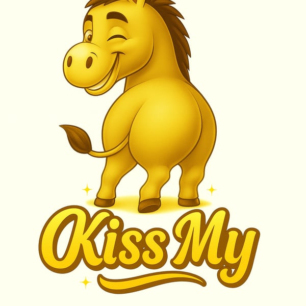 Playful Donkey Art Print – Original Illustrated Design