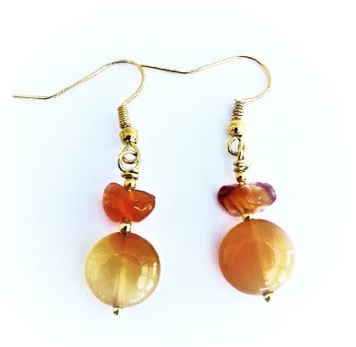 "Morning Sunrise" Semi-Gemstone Carnelian Earrings