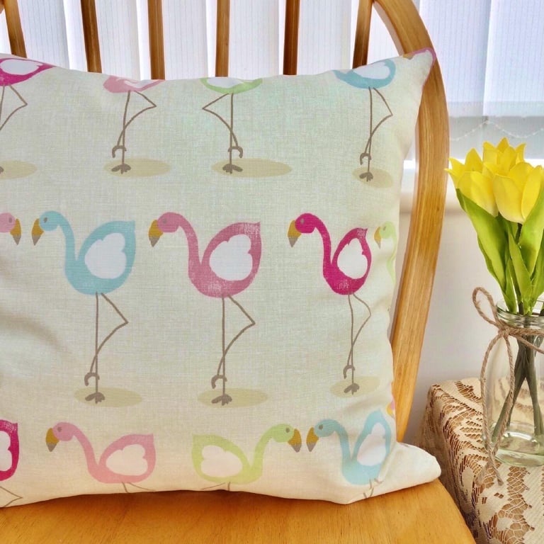 Cushion with Pad: Flamingo Throw Pillow 17" (43cm) 