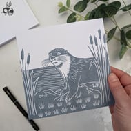 Otter Greetings Card, Wildlife Card