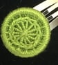 Dorset Button Hair Clips, Pair, Bright Green - Image 1