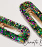 Christmas Green Hairclips Chunky Glitter Clip Barrette Hair Accessories - Image 6