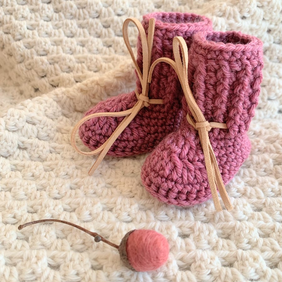 Classic Booties Merino Wool Hushed Rose