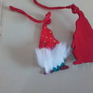 Christmas decoration. Red nosed gonk hanging decoration. Ref 483