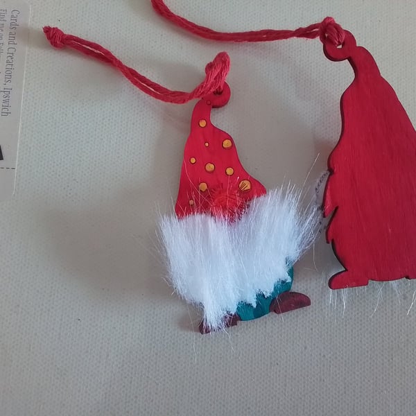 Christmas decoration. Red nosed gonk hanging decoration. Ref 483