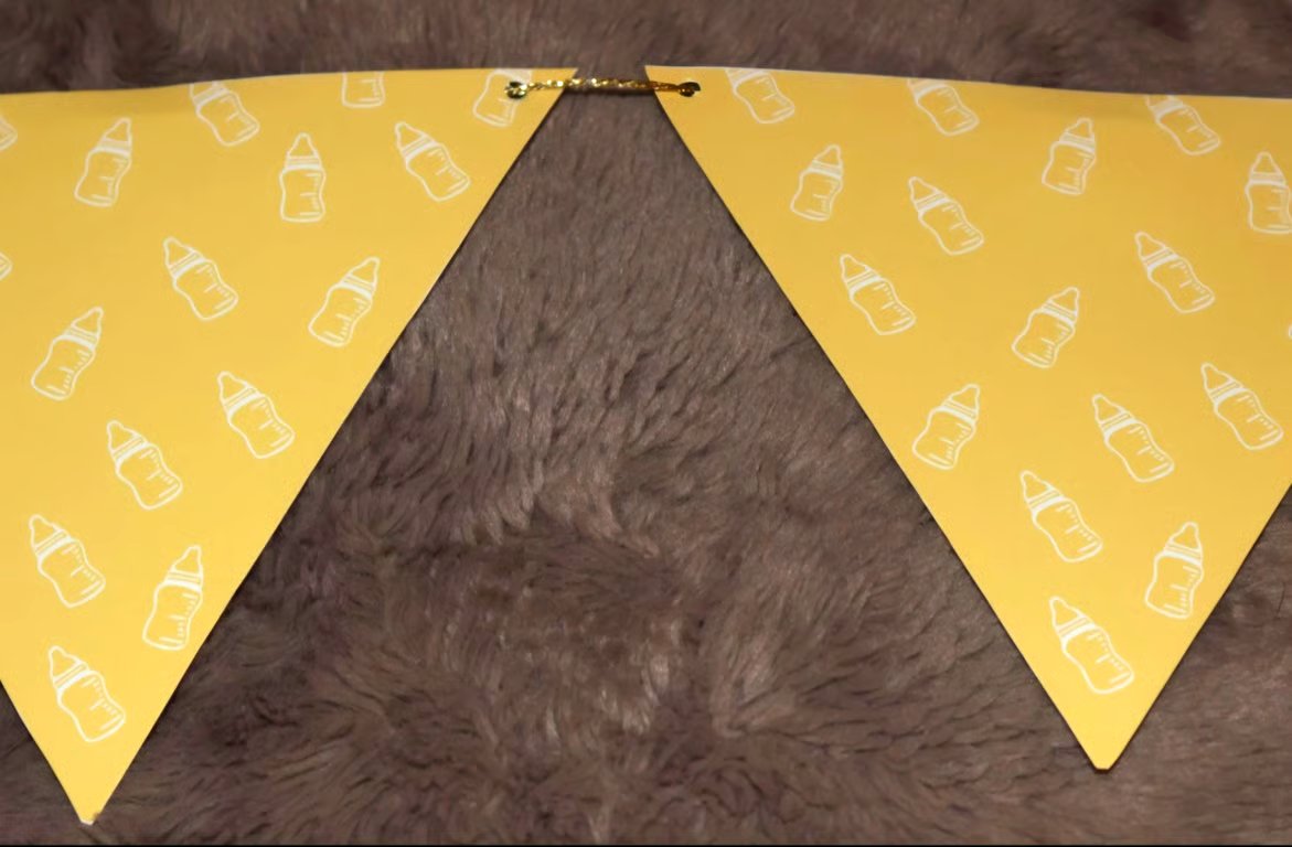 Milk bottle baby shower bunting decoration 1.59M, waterproof, durable