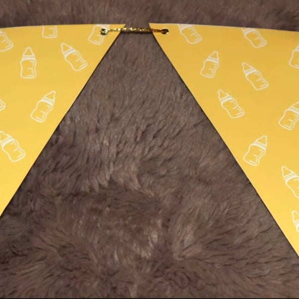 2 Milk bottle baby shower bunting decoration 1.59M, waterproof, durable