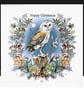 A Luxury Christmas Owl Garland - Handmade Card - unique design - Image 1