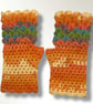 Crocheted Fingerless Dragon Scale Gloves - Image 2