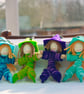 Little Purple Felt Elf Bag Charm or Keyring - Image 7