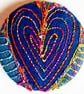 Buttons 1 inch button Hand Dyed Silks and Cottons Free Machine Embroidery Button